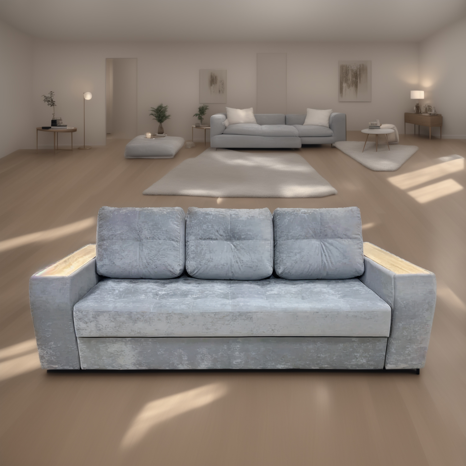 Диван Монтана Д3 Тк.Newtone grey 4 кат ЭКО