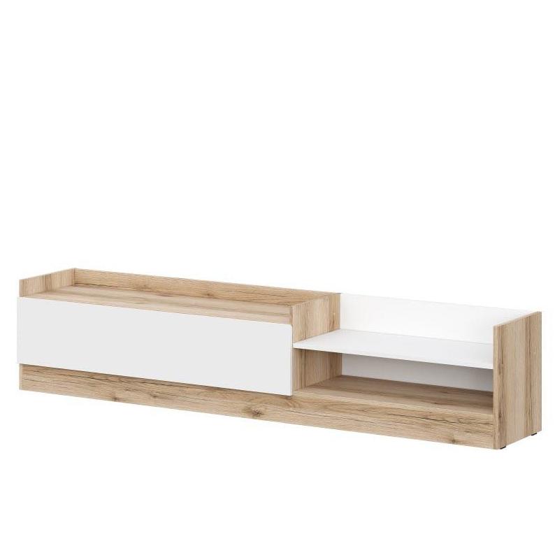 Модульная система "Брауни" Тумба для телевидеоаппаратуры Дуб Делано/Белый