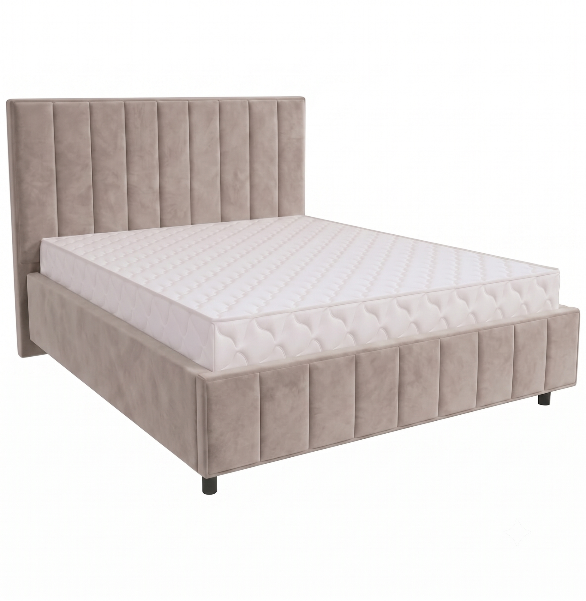 Кровать Кордова-3 1,6*2,0 с П.М. Тк.Levis 08 тауп 1 кат  Апогей