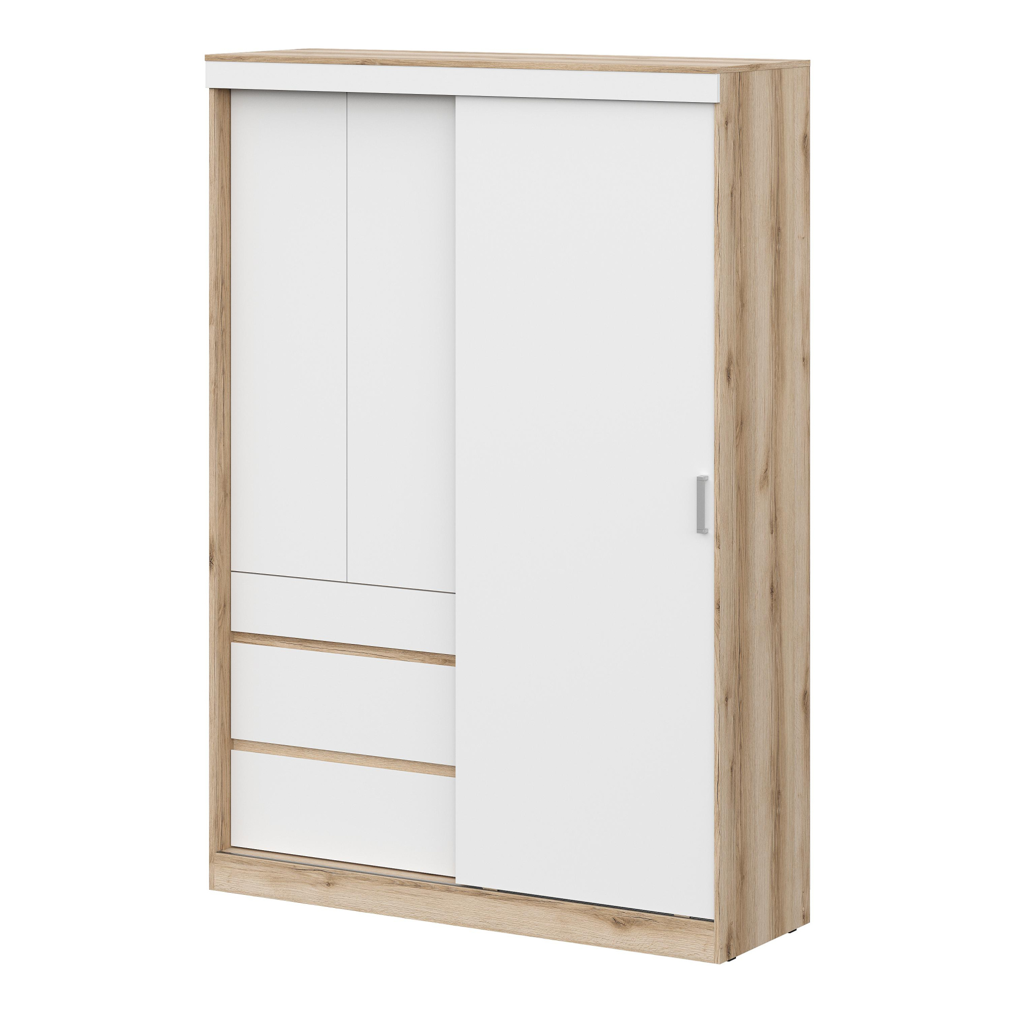 Модульная система "Брауни" Шкаф-купе (1,5м) Дуб Делано/Белый