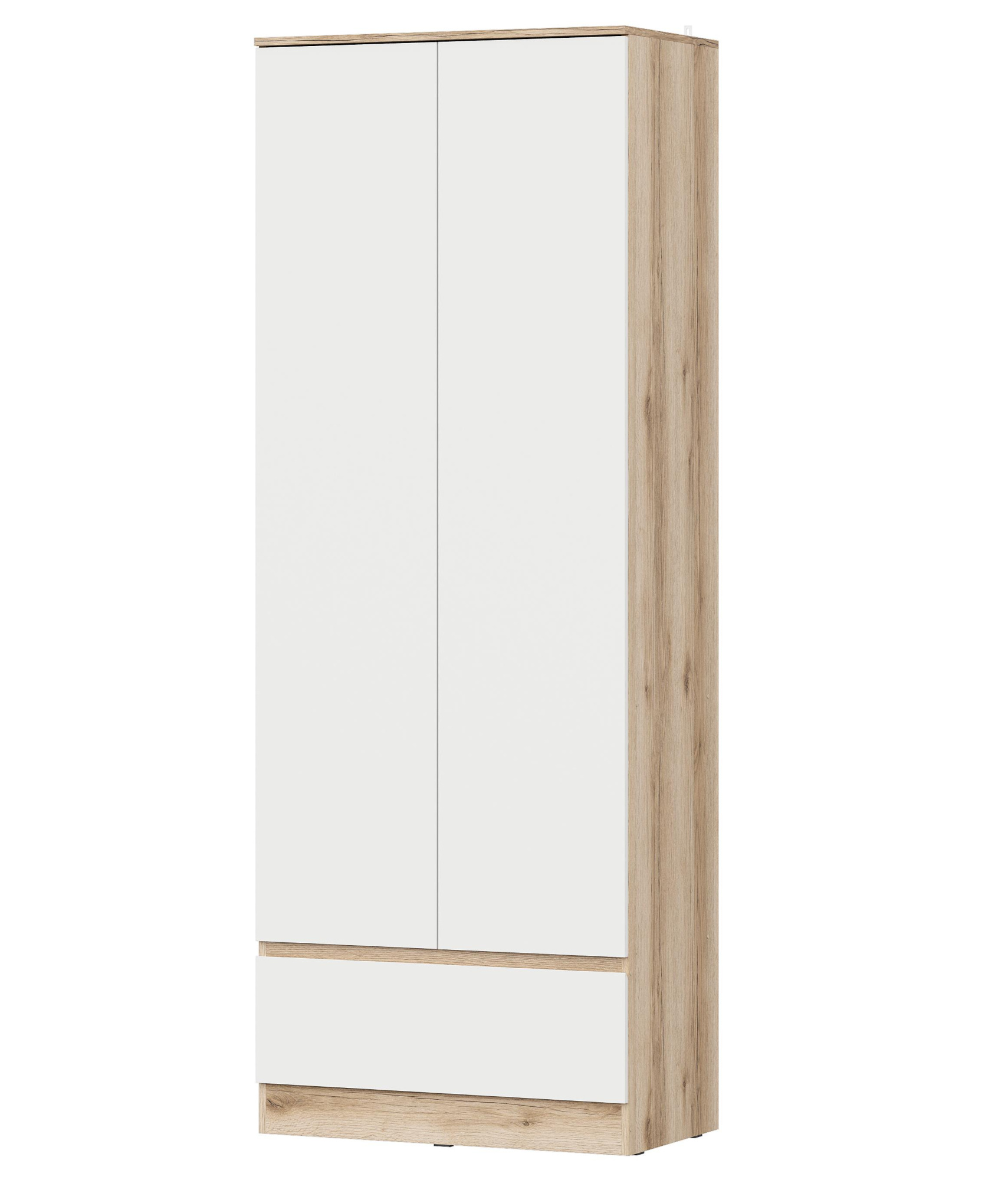 Модульная система "Брауни" Шкаф двухстворчатый (с ящиками) Дуб Делано/Белый