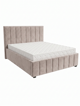 Кровать Кордова-1 1,6*2,0 с П.М. Тк.Levis 08 тауп 1 кат  Апогей