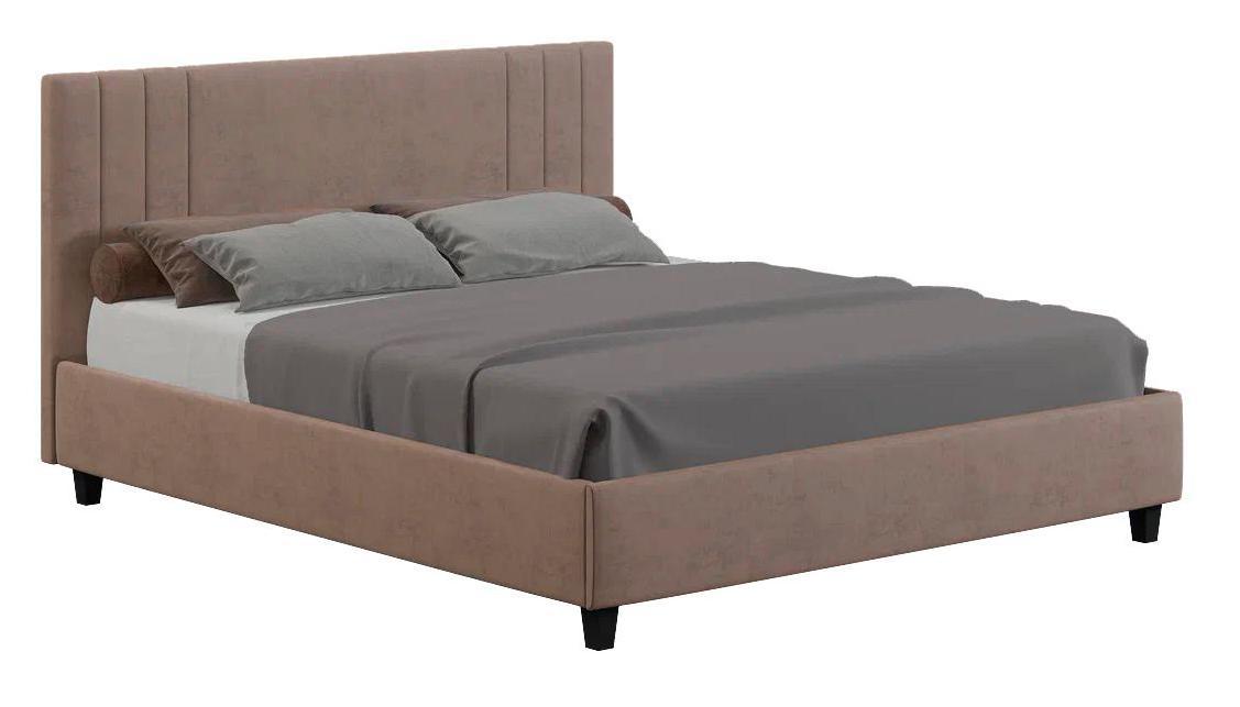 Кровать Жардин Соул (Релакс) (180*200, с ПМ (Ameli 03)) коричнево-серый