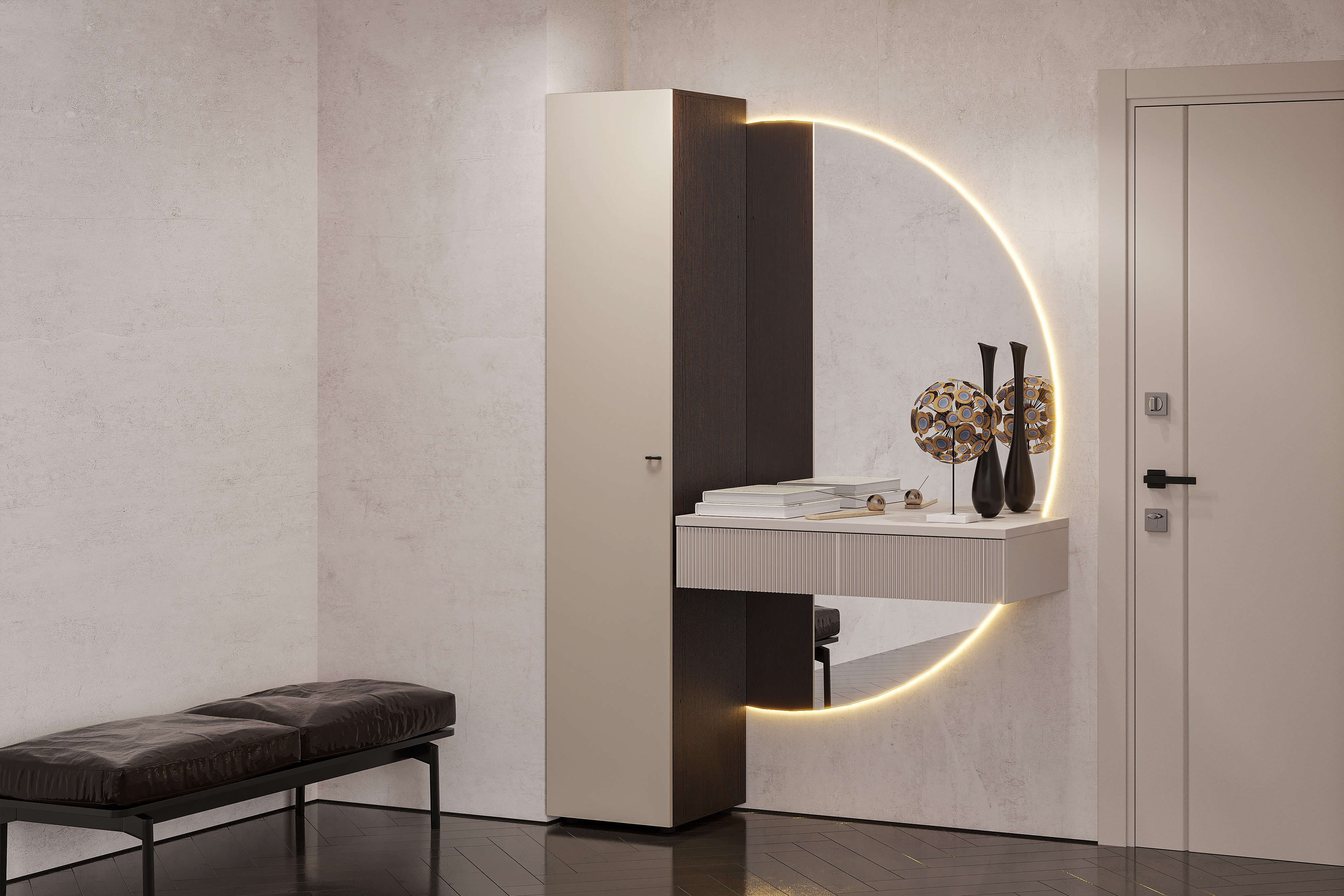 Модульная система "Гиза" Шкаф одностворчатый (Дуб Венге/Меланж)