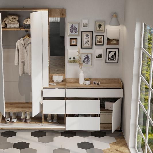 Модульная система "Брауни" Комод (Дуб делано/Белый) NN