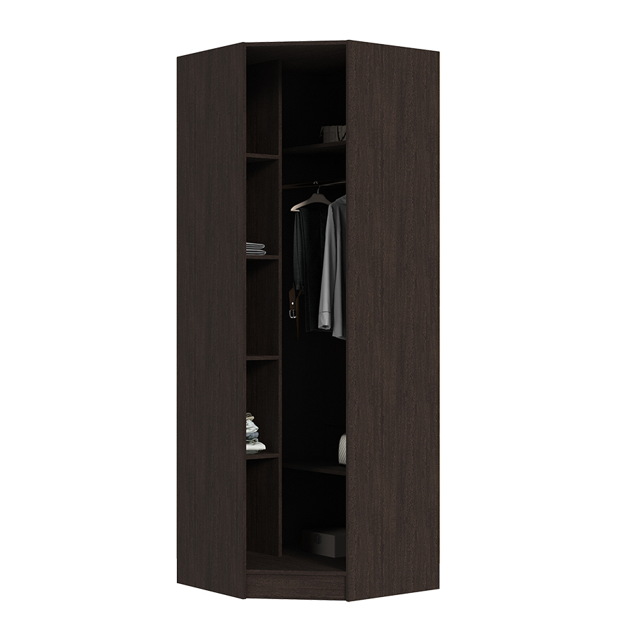 Спальня Шкаф угловой ГАРМОНИЯ ШУ 601 М (0,78х2,2х0,78) фасад БЕЛФОРТ/корпус ВЕНГЕ