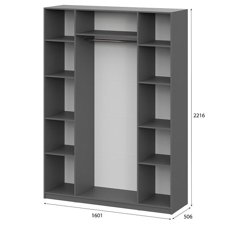 Шкаф "ШК 5" (1600) Графит Серый NN