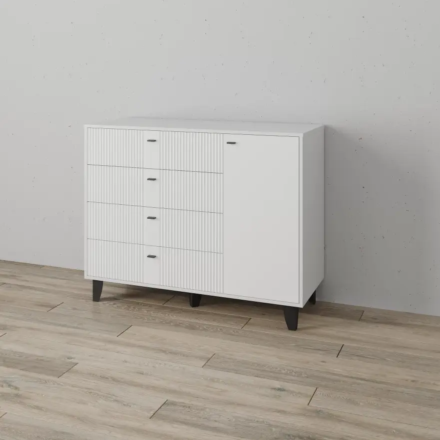 Комод Катрин-13 белый/белый снег