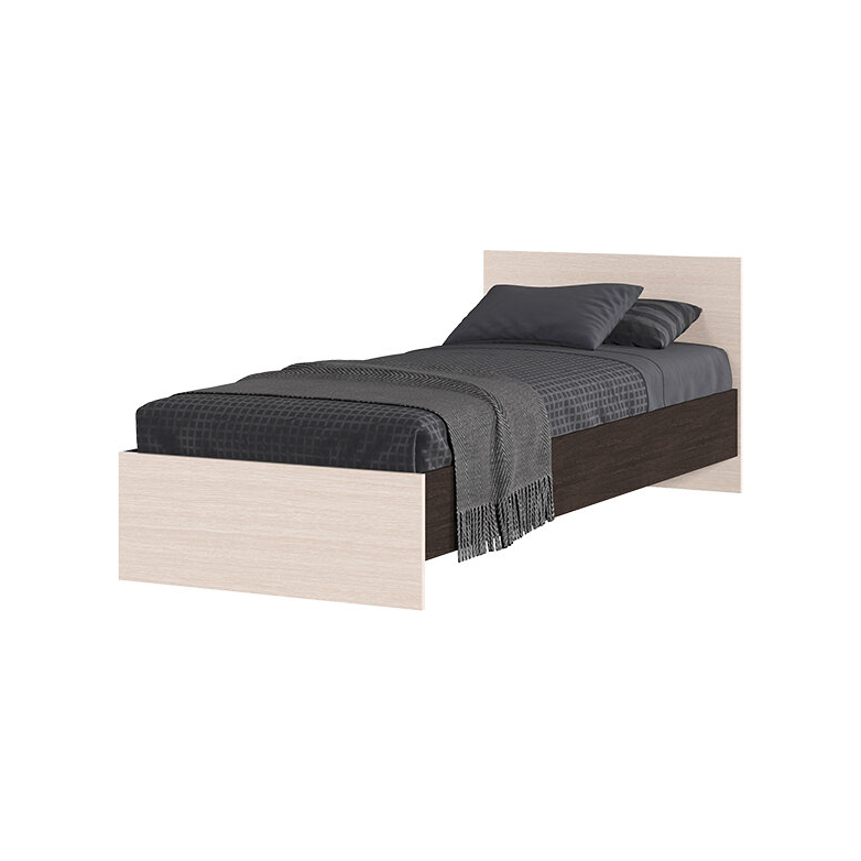 Спальня БАССА КР 554 кровать (852х700х2032) фасад БЕЛФОРТ/корпус ВЕНГЕ