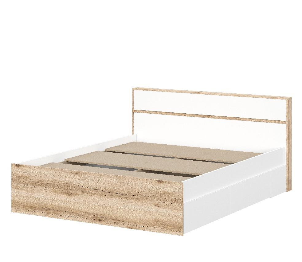 Модульная система "Брауни" Кровать 1,6*2,0 (Дуб делано/Белый) NN