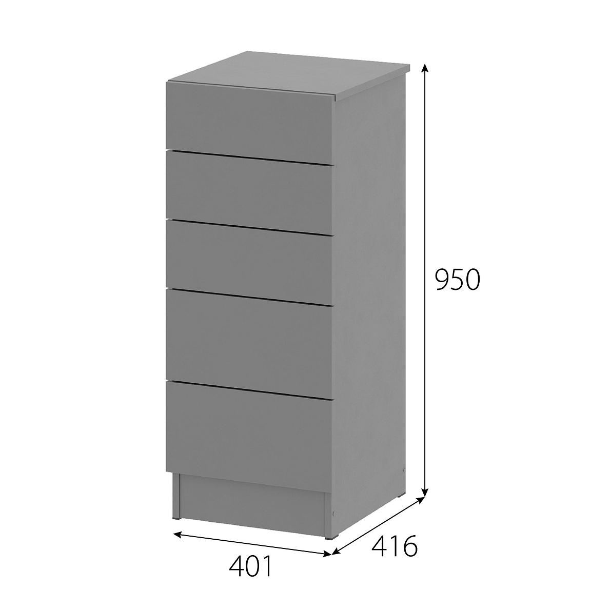 Модульная система "Энни" Комод 400 (км1) (Графит серый)