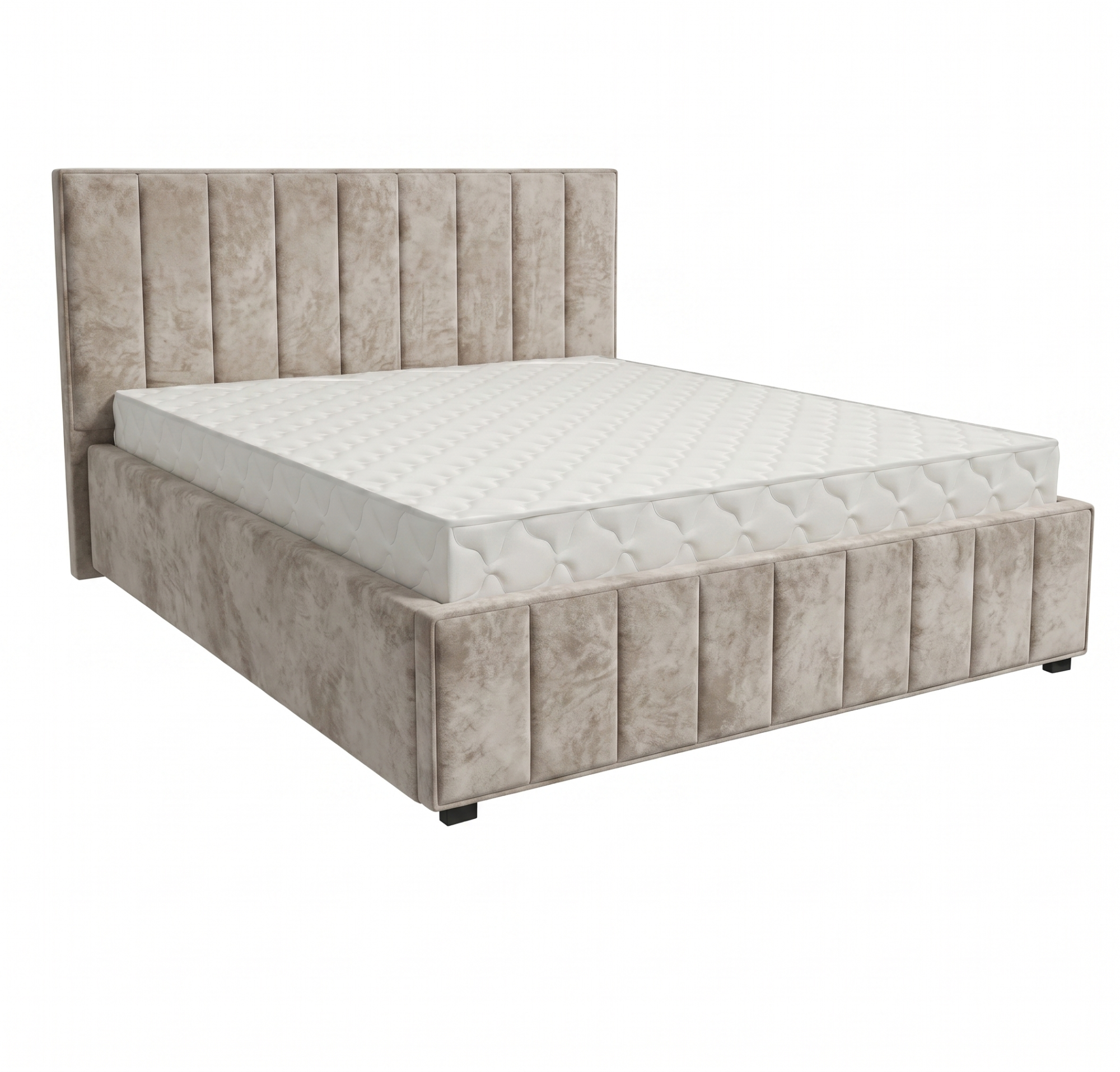 Кровать Кордова-1 1,2*2,0 с П.М. Тк. Kioto Bone светло-коричневый 2 кат  Апогей
