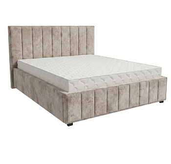 Кровать Кордова-1 1,2*2,0 с П.М. Тк. Kioto Bone светло-коричневый 2 кат  Апогей