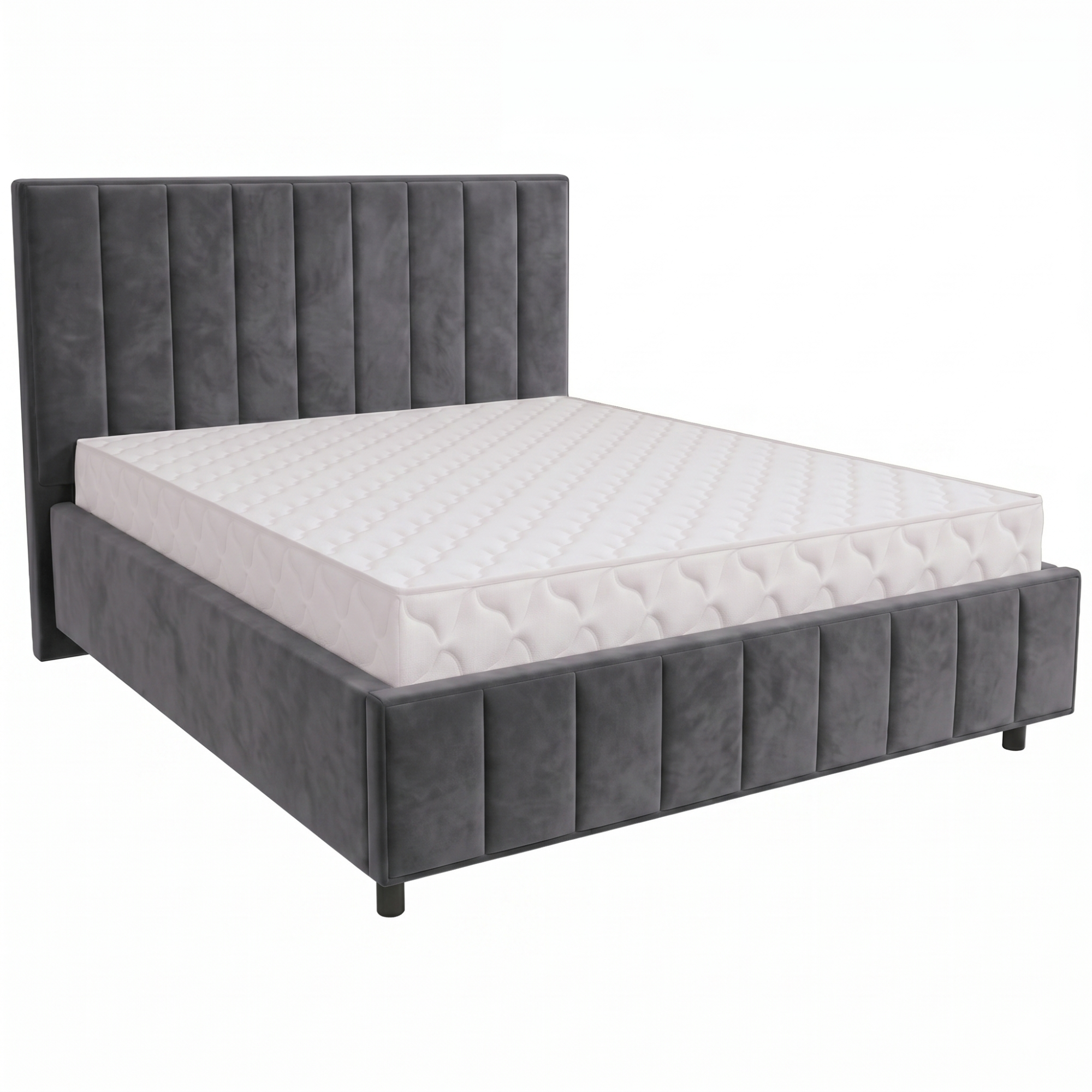 Кровать Кордова-3 1,4*2,0 с П.М. Тк. SELFIE grey 2 кат  Апогей