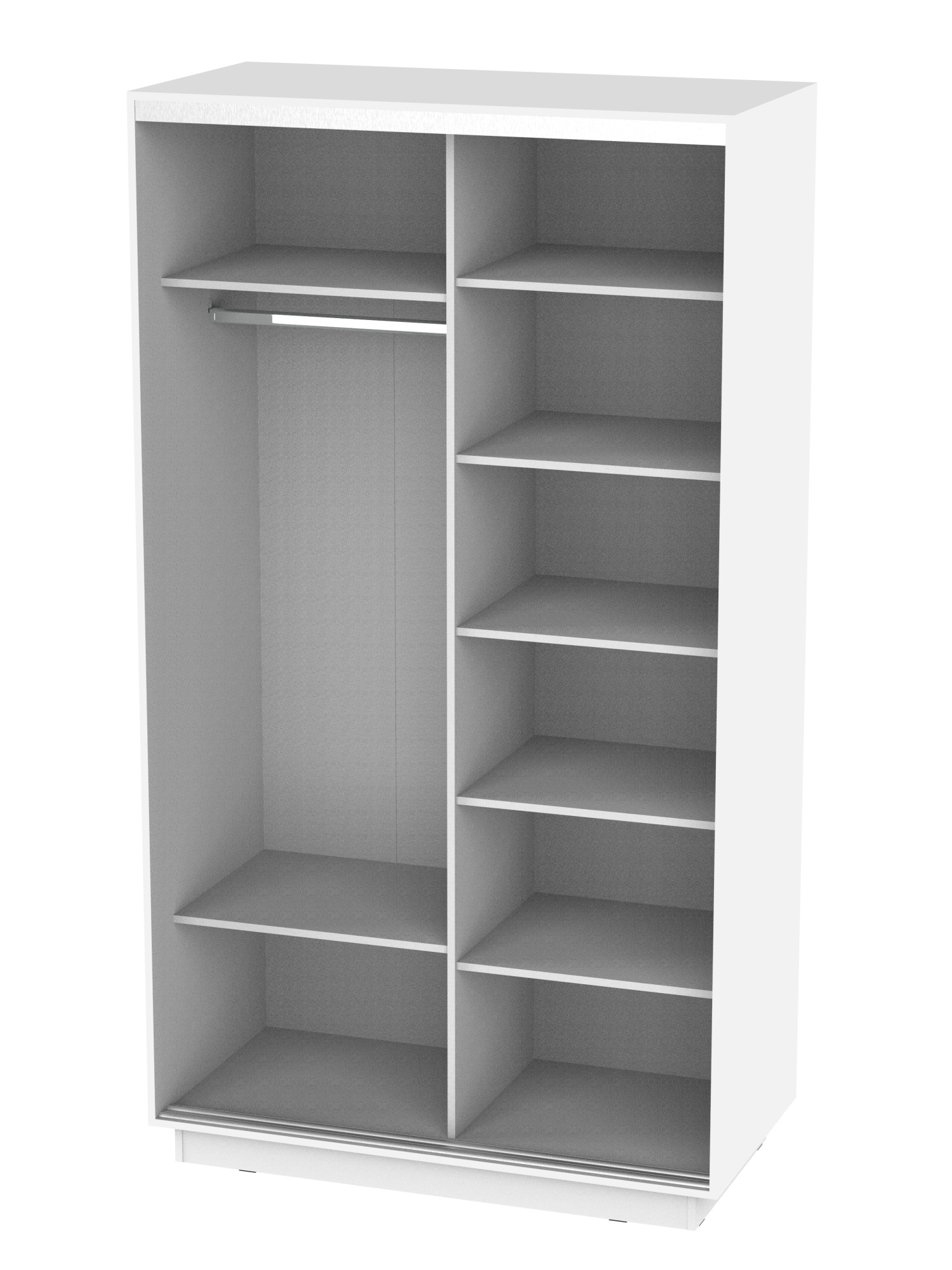 Корпус шкафа ТАНДЕМ 1216х2200х600 белый/белый глянец