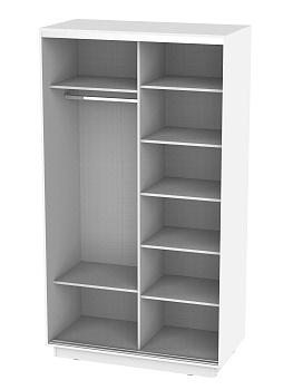 Корпус шкафа ТАНДЕМ 1216х2200х600 белый/белый глянец