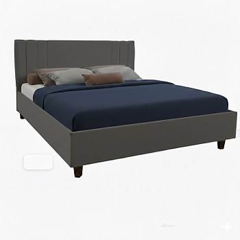 Кровать Жардин Соул (Релакс) (160*200, с ПМ (Ground 06)) серый