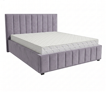 Кровать Кордова-1 1,6*2,0 с П.М. Тк.CONNECT PRO 80 UNIQ сиреневый 3 кат  Апогей