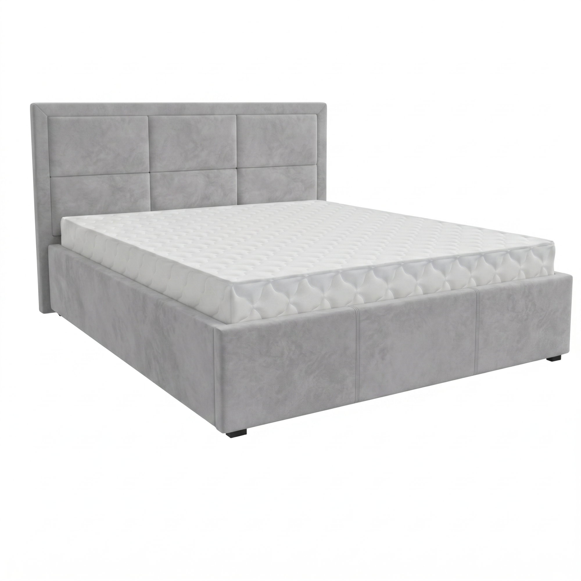 Кровать Квадро-1 1,4*2,0 с П.М. Тк.Дива VL-2502-15 серый крайола 1 кат  Апогей