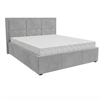 Кровать Квадро-1 1,4*2,0 с П.М. Тк.Дива VL-2502-15 серый крайола 1 кат  Апогей