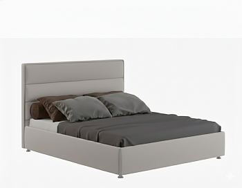 Кровать Vesta  (Релакс) (160*200, с ПМ (Ameli 10)) светло-серый