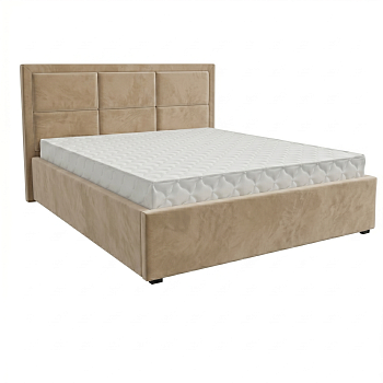 Кровать Квадро-1 1,6*2,0 с П.М. Тк.Дива VL-2502-02 бежевый крайола 1 кат Апогей