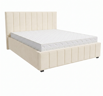 Кровать Кордова-1 1,6*2,0 с П.М. Тк. Ultra cream 2 кат  Апогей
